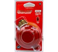 DIPRA - Détendeur Gaz Propane Mâle 20/150 - Débit 1,5 kg/h - Pression 37 mbar - Entrée Écrou Bouteille - Limiteur de Débit Intégré Certifié NF