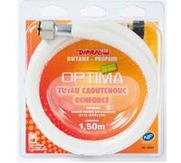 DIPRA - Flexible caoutchouc renforcé 2m pour gaz butane ou propane - Validité 10 ans - Certifié NF