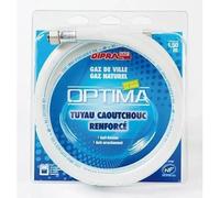 DIPRA - Flexible Gaz Naturel 10 Ans 1,00 m - Filetage Femelle/Femelle 15/21 - Caoutchouc avec Écrou Anti-Torsion - Certifié NF