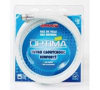 DIPRA - Flexible Gaz Naturel 10 Ans 2,00 m - Filetage Femelle/Femelle 15/21 - Caoutchouc avec Écrou Anti-Torsion - Certifié NF
