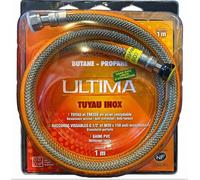 DIPRA - Flexible Gaz Inox Butane Propane 1M - Raccords G 1/2 et M20x150 - Tresse Inox - Gaine PVC - Cértifié NF