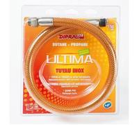 DIPRA - Flexible inox pour gaz butane - propane 150 cm - Validité illimitée - Certifié NF