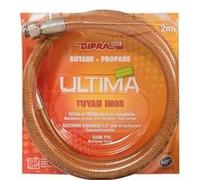 DIPRA - Flexible inox pour gaz butane - propane 200 cm - Validité illimitée - Certifié NF
