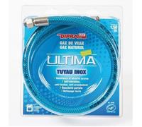 DIPRA - Flexible Gaz Naturel Inox Vitagaz 1,50 m - Raccords Femelle 15/21 - Certifié NF