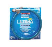 DIPRA - Tuyau de gaz naturel de ville en inox flexible sans date limite d'emploi Longueur - 75cm - Certifié NF
