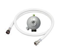 DIPRA - Kit Gaz Butane - Détendeur Quick-on + Flexible 1 m pour Plancha, BBQ et Parasol Chauffant