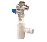 Dipra Kit groupe de sécurité vertical anticalcaire Entonnoir siphon F20/27 Certifié NF Tarage 7 Bars