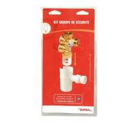 DIPRA - Kit groupe de sécurité vertical standard + entonnoir siphon - 7 Bars - 20/27