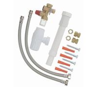 Dipra - KIT Raccordement Chauffe-Eau Universel 50 à 300 L Groupe de Sécurité NF Flexibles Entonnoir Siphon Complet