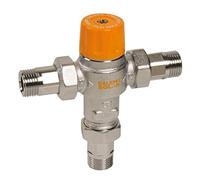 DIPRA - Mitigeur Thermostatique pour Chauffe-Eau Solaire - Laiton - Plage de Réglage 35 °C à 55 °C