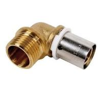 DIPRA - Raccord PER à sertir coude mâle M15/21 (1/2") - Ø12 mm - raccord angle 90° pour tube PER - plomberie