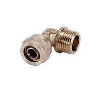 DIPRA - Raccord multicouche à compression coude mâle M15/21 - Ø16 mm - raccord plomberie multicouche