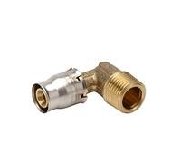 DIPRA - Raccord multicouche automatique coude mâle M15/21 (1/2") - Ø16 mm - raccord angle 90° pour tube multicouche - plomberie