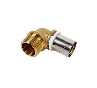 DIPRA - Raccord PER à sertir coude mâle M15/21 (1/2") - Ø12 mm - raccord angle 90° pour tube PER - plomberie