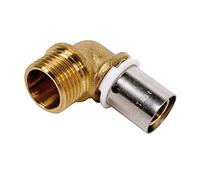 DIPRA - Raccord PER à sertir coude mâle M15/21 (1/2") - Ø16 mm - raccord plomberie PER