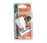 DIPRA - Robinet Manuel pour Radiateur - Raccord Auto Étanche - Montage sur Tube Fer