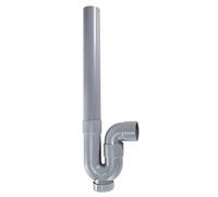 Dipra - Siphon d’Évacuation PVC Gris - Diamètre 40 mm - Sortie Horizontale Simple