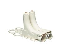 DIPRA - Sortie de dalle double pour tube PER Ø12 et Ø16 mm - gris - sortie plomberie