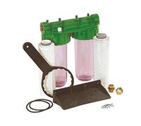 DIPRA - Station de filtration Aquaclear - Anticalcaire & Anti-impuretés lavable - Raccords 20/27-2 Cartouches Incluses