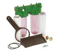 DIPRA - Station de filtration Aquaclear - Anticalcaire & Anti-impuretés lavable - Raccords 20/27-2 Cartouches Incluses