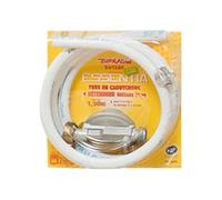 DIPRA - Tuyau en caoutchouc 1m50 + détendeur à sécurité butane + 2 colliers de serrage Butane - Certifié NF