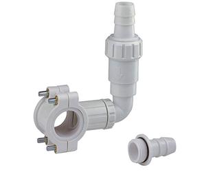 DIPRA - Tuyau PVC prise de vidange machine à laver - flexible évacuation lave-linge - gris