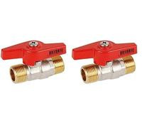 DIPRA - Vanne à Sphère MM 12/17 - Poignée Papillon - Corps Laiton pour Installation Sanitaire (Lot de 2)