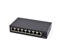 Diprogress DPNS08GM Switch di Rete 8 Porte Gigabit Non Gestito Nero Montabile a Parete