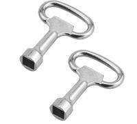 DIPZO Lot de 2 Clés Carrées 8 mm e Purge pour Radiateurs, Clé Multifonction pour Robinets, Radiateurs et Compteurs de Gaz, Eau et Électricité