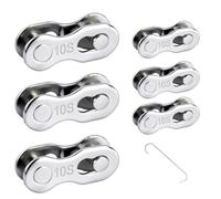 DIPZO Maillon Rapide pour chaîne vélo, 6 Paires de verrouillages réutilisables, compatibles avec chaînes Shimano pour VTT et vélos de Route