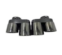 DIQXLGS 1 Paire D'embouts D'échappement Quadruples Noir Et Argent Pour G05 X5 G06 X6 G07 X7 2019+ Accessoires De Modification De Buse(NOIR)
