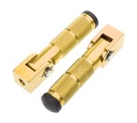DIQXLGS 1 Paire Repose-pieds Avant Arrière Universel Moto 90° Fixe Pliant Pour Vélos Véhicules Électriques Cyclomoteurs Scooters(Or)
