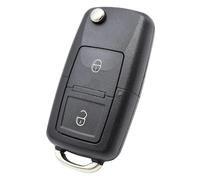 DIQXLGS 2 3 Boutons Coque Télécommande Clé Voiture Repliable pour VW pour Golf MK6 pour Polo pour Bora pour Beetle pour Tiguan pour Passat(2 Boutons)