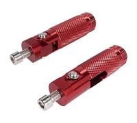 DIQXLGS 2 Pièces M8 Universel Repose Pieds Pliables Pour Moto Repose Pieds Pédales Arrière CNC Aluminium Pièce Moto(ROUGE)