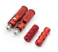 DIQXLGS 8mm Universel Pliant Repose Pied Pour S1000RR HP4 S1000 RR S 1000RR 2009-2020 Aluminium Pliant Arrière Ensemble Pédale Pied(ROUGE,1 jeu)