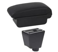 DIQXLGS Accoudoir Central Pour R&enault Pour Clio 4 Pour Captur Pour Clio 3 III IV Boîte De Rangement Pour Voiture Porte-gobelet Cendrier(C1 Ligne noire)