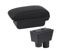 DIQXLGS Accoudoir Pour N&issan Pour Almera Boîte D'accoudoir Auto Boîte De Rangement Pièces De Rechange Intérieur(B2 ligne noire 3USB)