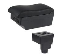 DIQXLGS Boîte À Accoudoir Auto Pour F&ord Pour Ecosport 2013 2014 2015 2016 2017 Console Centrale Boîte De Rangement Double Couche USB(Ligne noire E2)