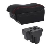 DIQXLGS Boîte À Accoudoir Auto Pour KIA RIO Pour STONIC 2015-2021 Pièces De Rétrofit Boîte À Accoudoir Centrale Boîte De Rangement(Ligne rouge E2)