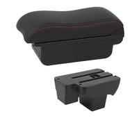 DIQXLGS Boîte À Accoudoir Auto Pour VW Pour Polo 2019 2020 2021 2022 2023 2024 Boîte De Rangement Interface USB(C2 Ligne rouge)