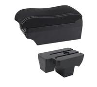 DIQXLGS Boîte À Accoudoir Auto Pour VW Pour Polo 2019 2020 2021 2022 2023 2024 Boîte De Rangement Interface USB(Ligne blanche E2)