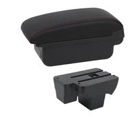 DIQXLGS Boîte À Accoudoir Auto Pour VW Pour Polo 2019 2020 2021 2022 2023 2024 Boîte De Rangement Interface USB(Ligne rouge B1)
