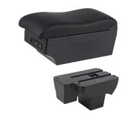DIQXLGS Boîte À Accoudoir Auto Pour VW Pour Polo 2019 2020 2021 2022 2023 2024 Boîte De Rangement Interface USB(Ligne noire E2)