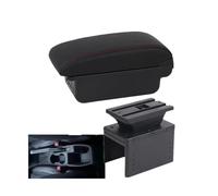 DIQXLGS Boîtier D'accoudoir Boîte De Rangement Centrale Accessoires Auto Intérieurs De Retrofit Pour R&enault Pour Clio 5(B style red line)
