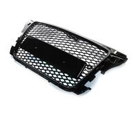 DIQXLGS Calandre Pare-chocs Avant Pour A3 S3 8P 2008-2012 Style RS3 Brillant Grilles Sport Supérieure Couverture Grille Nid D'Abeille