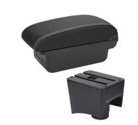 DIQXLGS Coffre De Rangement Pour Accoudoir De Voiture Pour VW Pour Polo MK5 6R Pour Vento 2012 2013 2014 2015 2016 2017 2018(B3 Noir blanc 3USB)