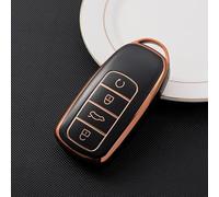 DIQXLGS Coque De Clé Voiture en TPU Souple Protection Intégrale pour Chery pour Omoda C5 E5 C9 EV pour PHEV 2024 2025 Porte-Clés Accessoires(Gloden Black)