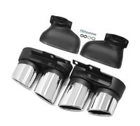 DIQXLGS Embout De Silencieux Noir En Acier Inoxydable Pour A6 A7 C8 2019 2020 2021 2022 2023 2024 Mise À Niveau De L'échappement S6 S7(Silver+cover)