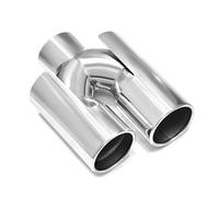 DIQXLGS Embout D'échappement Double En Acier Inoxydable Pour 535i X1 X3 320i E90 E92 Accessoire Universel(Argent)