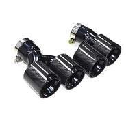 DIQXLGS Embout D'échappement Double Sortie En Fibre De Carbone En Forme De H Pour Série 5 525i 528i 530i G30 G31 2018+(Carbon Fiber Texture H)